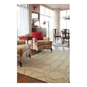 Williamsburg Ironworks Rectangle Hand Tufted Rugs, 700 Sand