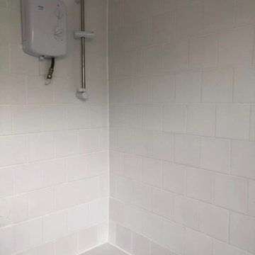 Ceramic Tiled Shower Cubicle Refreshed for new Tenants in Swanwick
