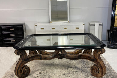 Mahogany Glass Top Coffee Table - Studio 60 Winter Collection