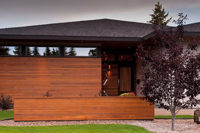 Example of a trendy exterior home design in Edmonton