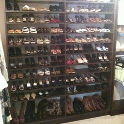 High End Walk-in Closets - Shoe Storage