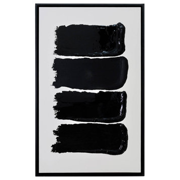 35X59, Hand Painted Black Resin Ingot Box