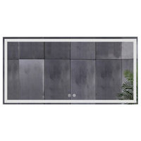 Radiant Dimmable LED Mirror with Defogger, 60"x36"x1.75"