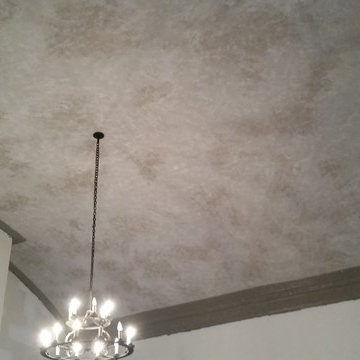 Custom Faux Finish on Barrell Ceiling in Dining Room at Golf Club, Wilton, NY