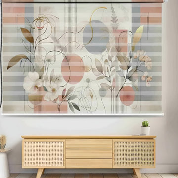 The Modern Floral Zebra Roller Blind – Elegant & Functional Window Covering