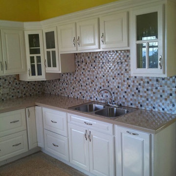 White overhead Kitchen
