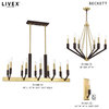 Livex Lighting Satin Brass & Bronze 6-Light Chandelier