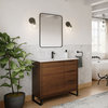 The Bradford Bathroom Vanity, Walnut, 36", Single Sink, Freestanding
