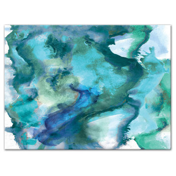 Watercolor Waves Canvas Wall Art, 40"x30", Unframed