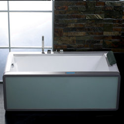 71" x 35" ARIEL AM151JDTSZ PLATINUM FREESTANDING WHIRLPOOL MASSAGE BATH TUB - Bathtubs