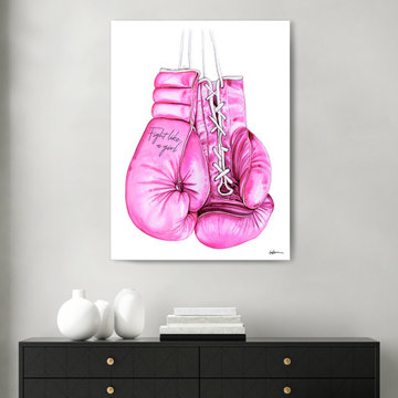 'Fight Like a Girl' Wrapped Canvas Wall Art