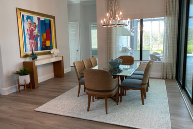 Beach style dining room photo in Miami