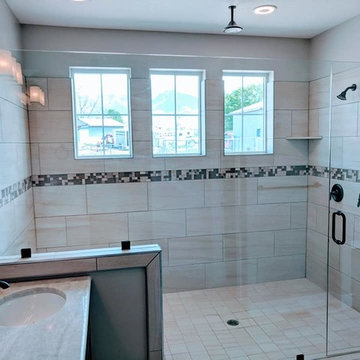 Beautiful master shower surround with listello