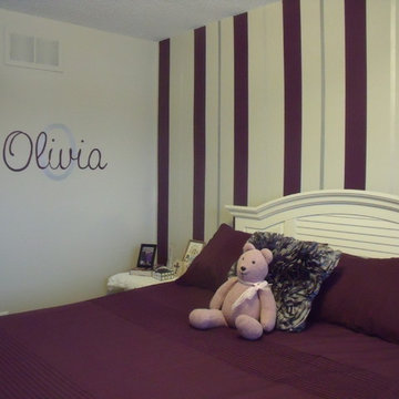 Painted stripes on wall