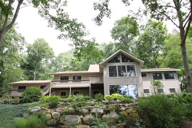 Example of an exterior home design in New York