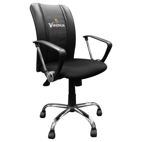 Minnesota Vikings Secondary Task Chair With Arms Black Mesh Ergonomic