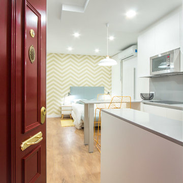 Proyecto de reforma e interiorismo de mini apartamento en Chamberí