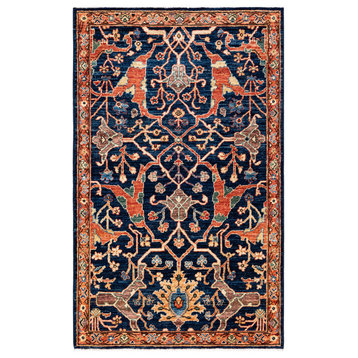 Serapi, One-of-a-Kind Hand-Knotted Runner Rug  - Blue, 2' 11" x 4' 9"