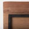 Jadine Set of 2 Medium Brown Wood With Black Metal Rectangle Frames