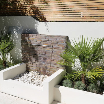 Small modern garden landscaping in Clapham