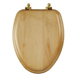Mayfair - Natural Reflections Elongated Closed Front Toilet Seat in Maple - Toilets