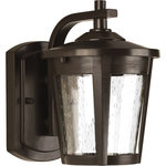 Progress Lighting - Progress Lighting 1-9W LED Wall Lantern, Antique Bronze - Small LED Wall lantern with contemporary styling and clear seeded glass. 120V AC replaceable LED module, 623 lumens, 3000K color temperature and 90+ CRI.
