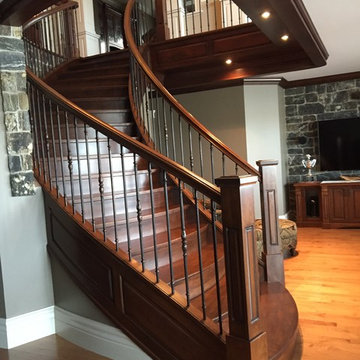 Curved Cherry Staircase