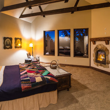 Water tower inspired home master bedroom