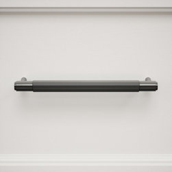 Luxe Knurled Matte Black Pull Bar 250mm - Drawer & Cabinet Hardware