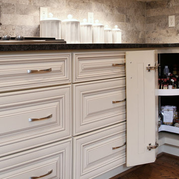 Turn-style cabinet utilzing previously wasted space