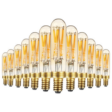 12-Pack T25 Tubular Edison Bulbs, Dimmable T6 LED Bulb