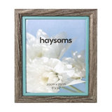 Rustic Wood Effect MDF Photo Frame, Brown and Blue, 20x25 cm