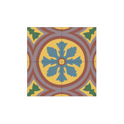 "McNay Flower" Encaustic Cement Tiles - Wall And Floor Tile