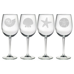 Beach Style Wine Glasses by Susquehanna Glass Company