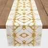 Gold Shibori Pattern 16x90 Poly Twill Table Runner