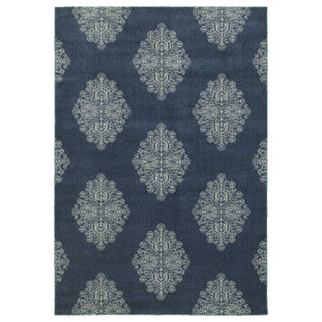 Oriental Weavers Pasha Collection Blue/ Ivory Geometric Indoor Area Rug 1'10"X3'