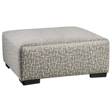 Furniture of America Medford Modern Chenille Upholstered Ottoman in Gray