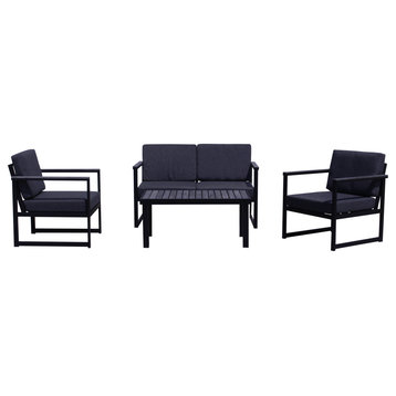 Courtyard Casual Catalina 4-Piece Loveseat Seating Group Set