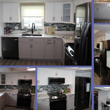 Bright White & Gray Mission Shaker Kitchen Remodel