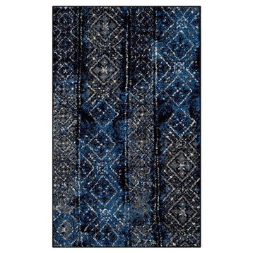 Safavieh Adirondack Collection ADR111 Rug, Blue/Black, 3'x5'