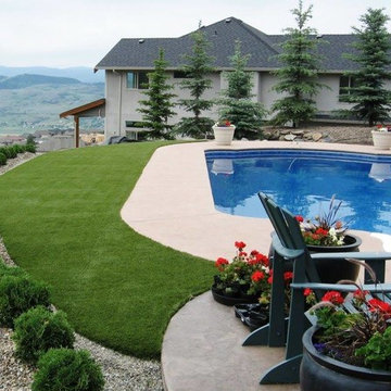 Artificial Grass Pool Installations