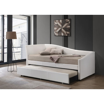 ACME Jedda Daybed and Trundle, Twin Size, White PU