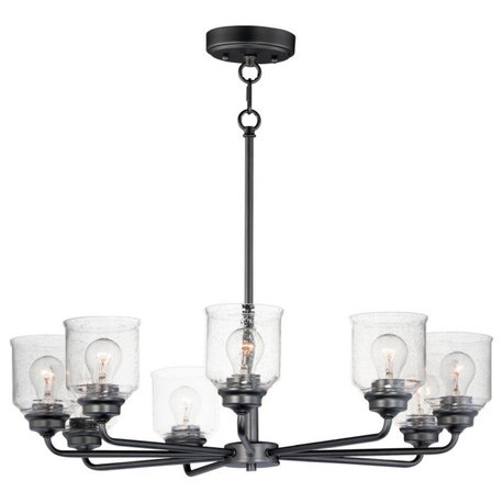 Maxim Acadia 8-Light Transitional Chandelier in Black