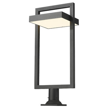 Luttrel LED Outdoor Pier Mounted Fixture, Black