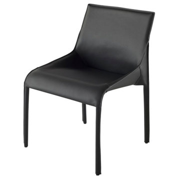 Nuevo Furniture Delphine Dining Side Chair in Dark Grey