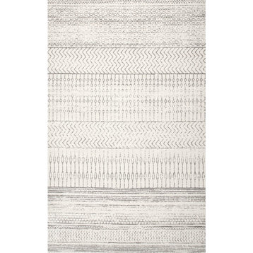 nuLOOM Nova Stripes Contemporary Area Rug, Gray, 8'x10'