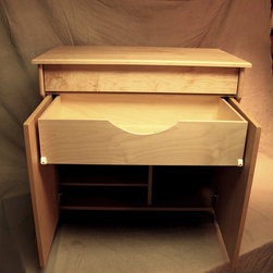 Mid-century Modern style maple stereo cabinet - Products