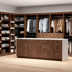 Walnut Gracious Homes Closets - Closet Storage