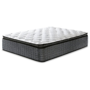 Ashley Furniture Ultra Luxury PT with Latex Fabric Queen Mattress in White/Gray