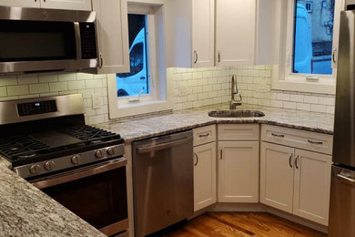Example of a transitional kitchen design in Philadelphia